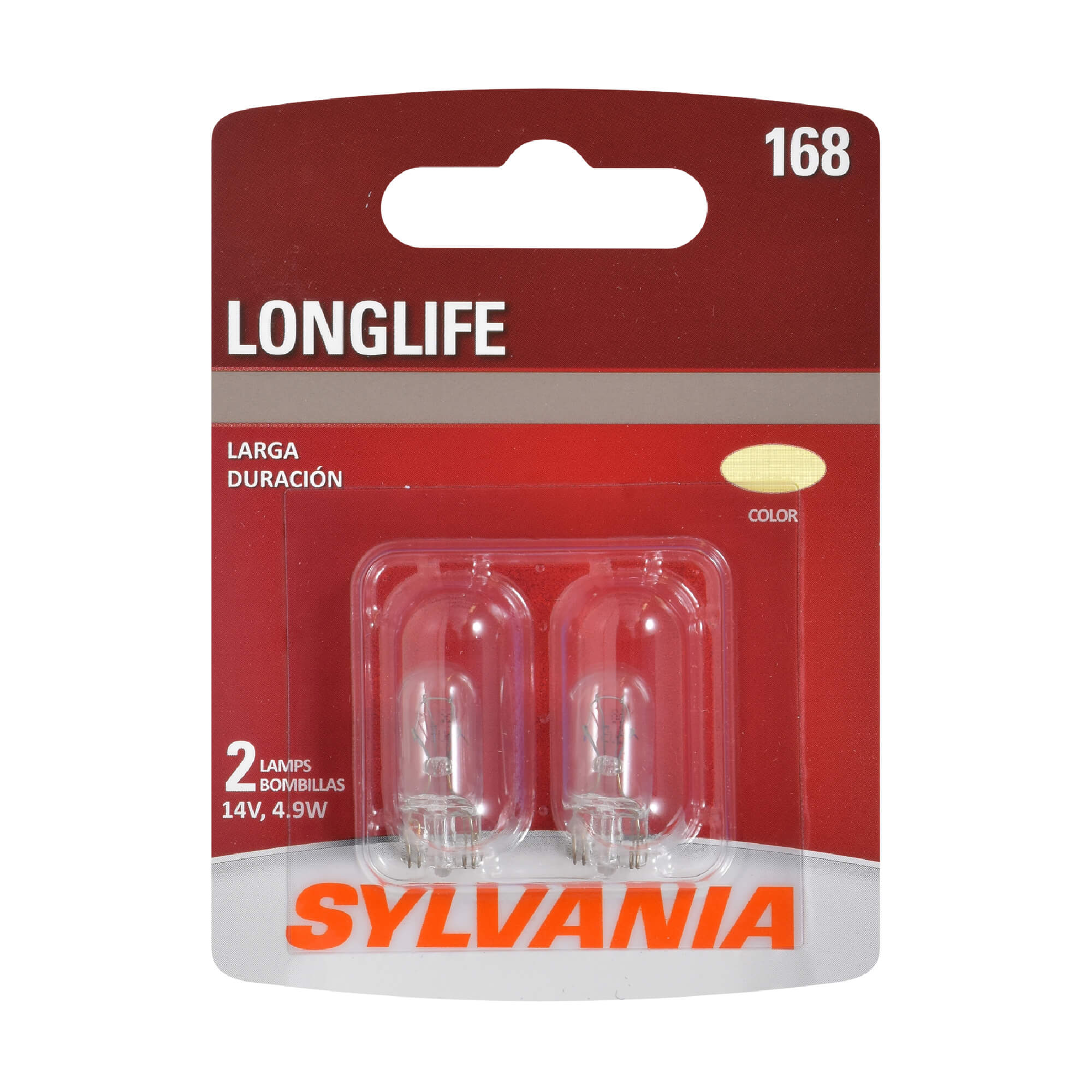 SYLVANIA 168 Long Life Mini Bulb 2 Pack